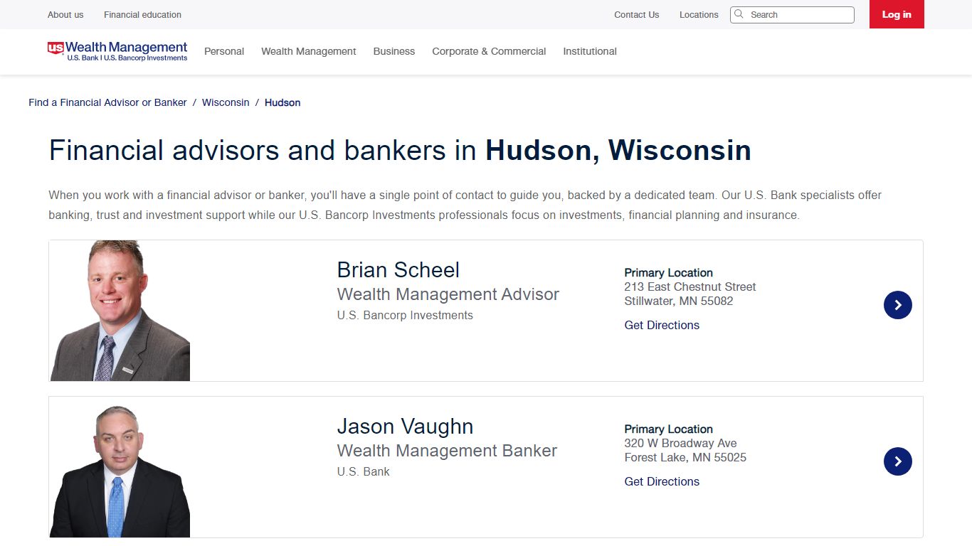 Financial Advisor in Hudson | U.S. Bank | U.S. Bancorp Investments